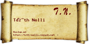 Tóth Nelli névjegykártya